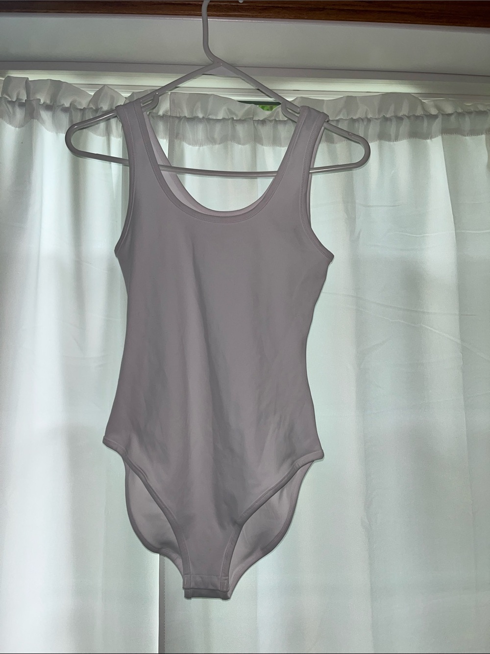 BYLT Basics White Scoop Neck Tank Bodysuit